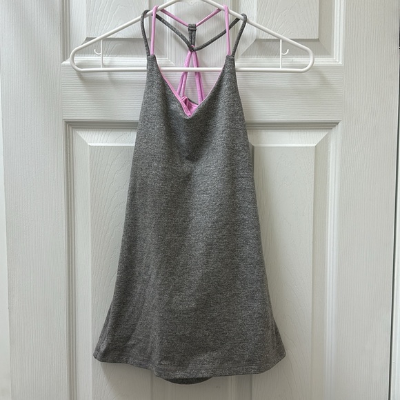 Ivivva Heathered Grey/Pink Strappy Tank - Picture 2 of 12